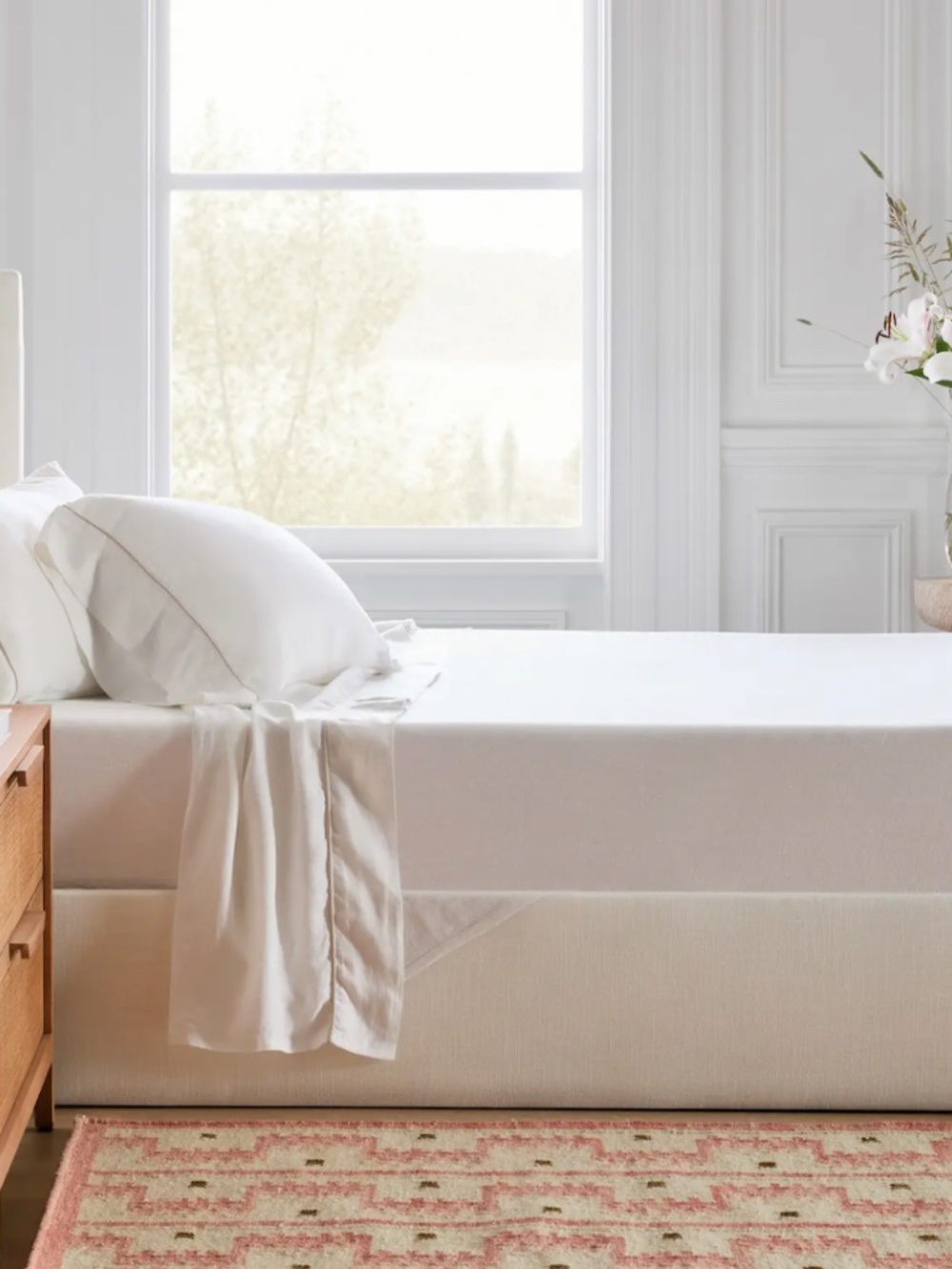 European Linen Full Size Piped Sheet Set flat / fitted sheets no pillowcases - Picture 2 of 6